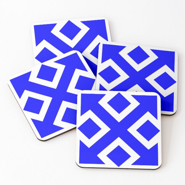 Item preview, Four Square Arrows Blue on White designed and sold by Greenwood2112.