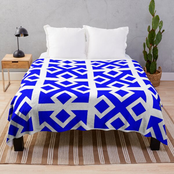 Item preview, Four Square Arrows Blue on White designed and sold by Greenwood2112.