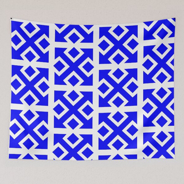 Item preview, Four Square Arrows Blue on White designed and sold by Greenwood2112.