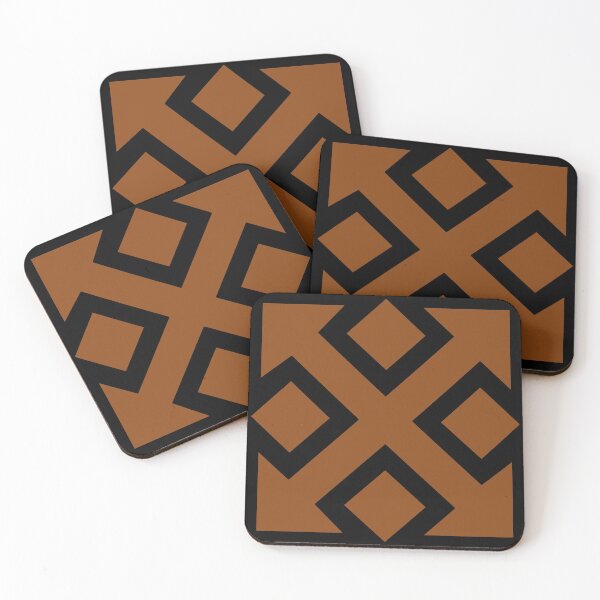 Item preview, Four Square Arrows Brown on Black designed and sold by Greenwood2112.
