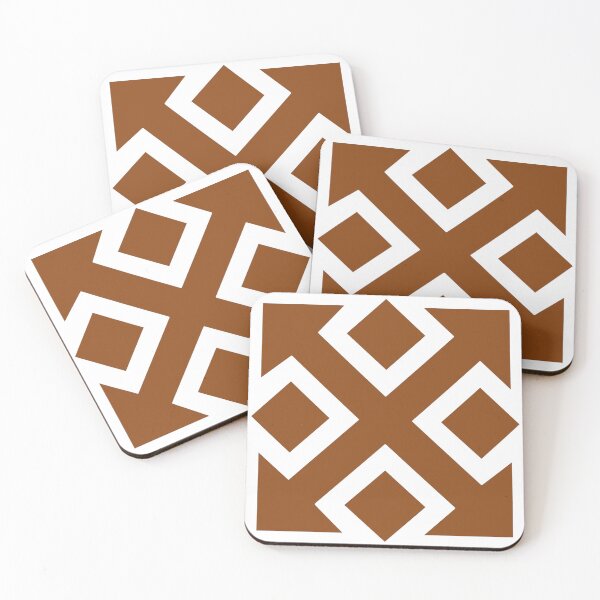 Item preview, Four Square Arrows Brown on White designed and sold by Greenwood2112.