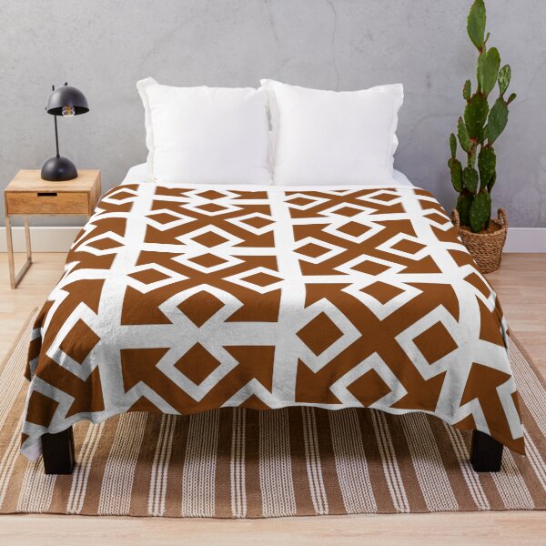 Item preview, Four Square Arrows Brown on White designed and sold by Greenwood2112.