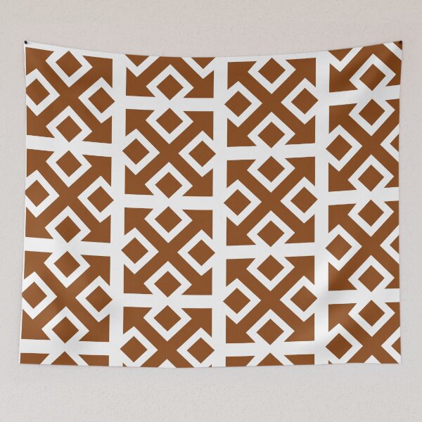 Item preview, Four Square Arrows Brown on White designed and sold by Greenwood2112.