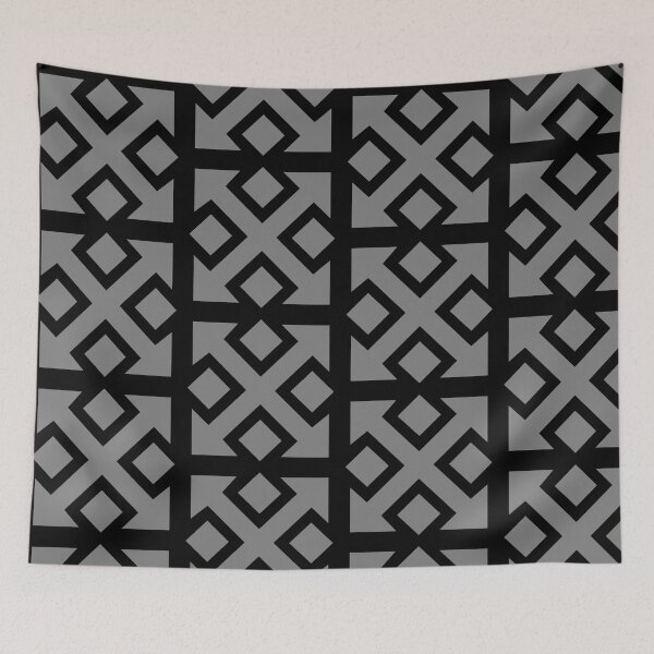 Item preview, Four Square Arrows Gray on Black designed and sold by Greenwood2112.