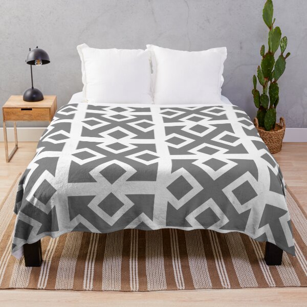 Item preview, Four Square Arrows Gray on White designed and sold by Greenwood2112.