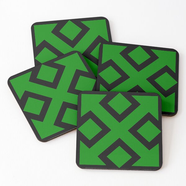 Item preview, Four Square Arrows Green on Black designed and sold by Greenwood2112.