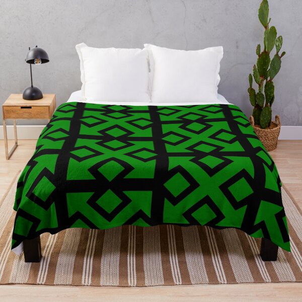 Item preview, Four Square Arrows Green on Black designed and sold by Greenwood2112.