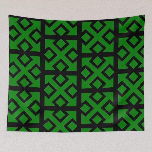 Item preview, Four Square Arrows Green on Black designed and sold by Greenwood2112.
