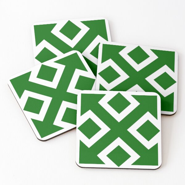 Item preview, Four Square Arrows Green on White designed and sold by Greenwood2112.