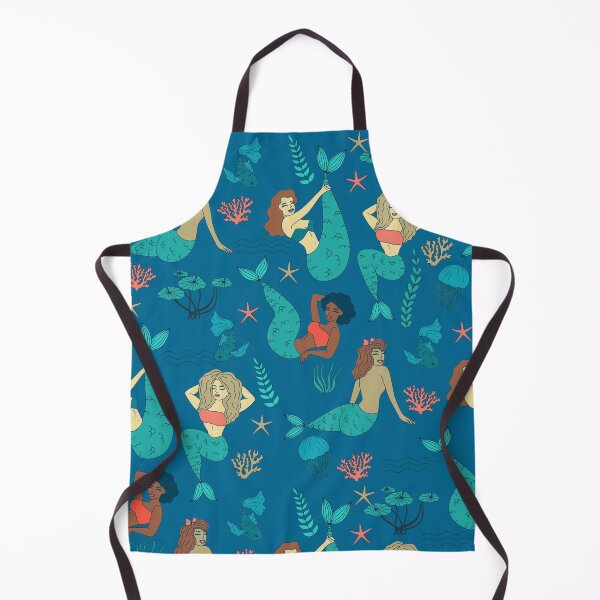 Item preview, multi racial mermaids pattern print designed and sold by Gossip Rag.