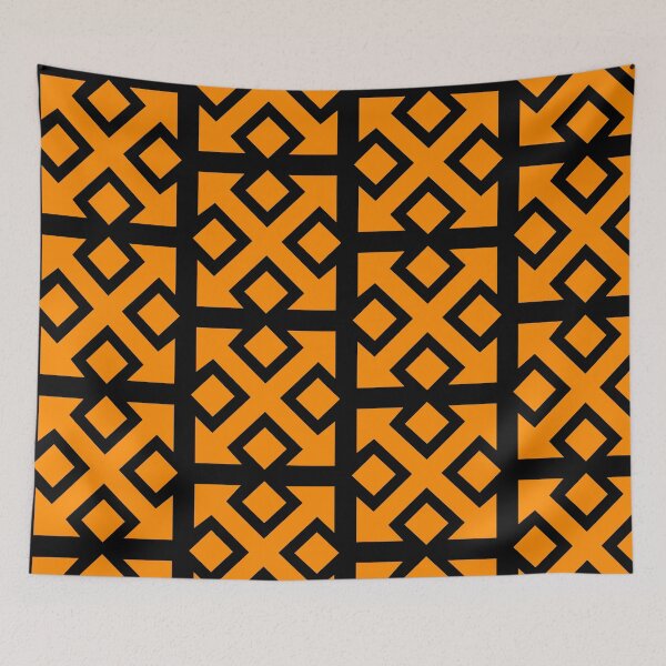Item preview, Four Square Arrows Orange on Black designed and sold by Greenwood2112.
