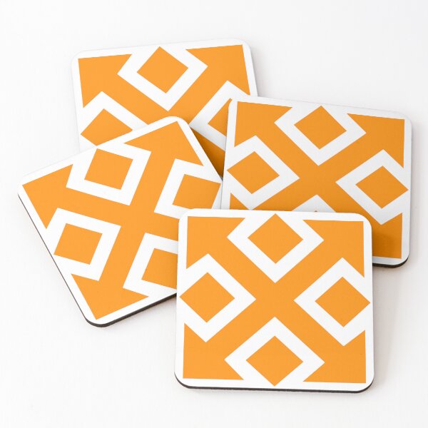 Item preview, Four Square Arrows Orange on White designed and sold by Greenwood2112.