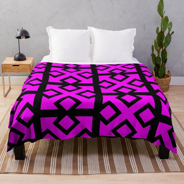 Item preview, Four Square Arrows Pink on Black designed and sold by Greenwood2112.