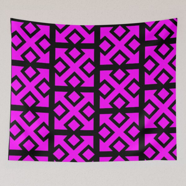 Item preview, Four Square Arrows Pink on Black designed and sold by Greenwood2112.