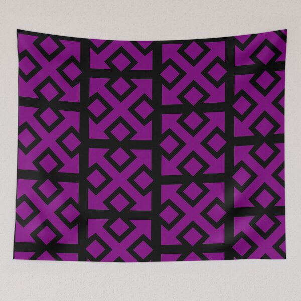 Item preview, Four Square Arrows Purple on Black designed and sold by Greenwood2112.