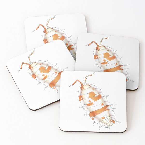 Item preview, porcellio scaber orange dalmatian designed and sold by LizardBeans.
