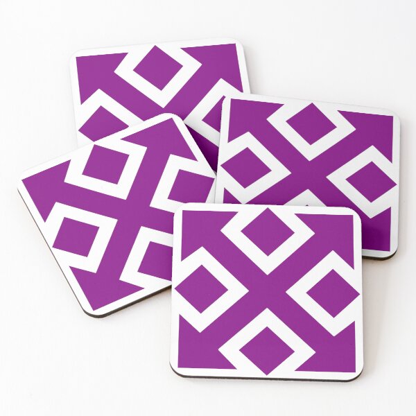 Item preview, Four Square Arrows Purple on White designed and sold by Greenwood2112.