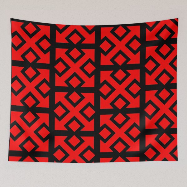 Item preview, Four Square Arrows Red on Black designed and sold by Greenwood2112.