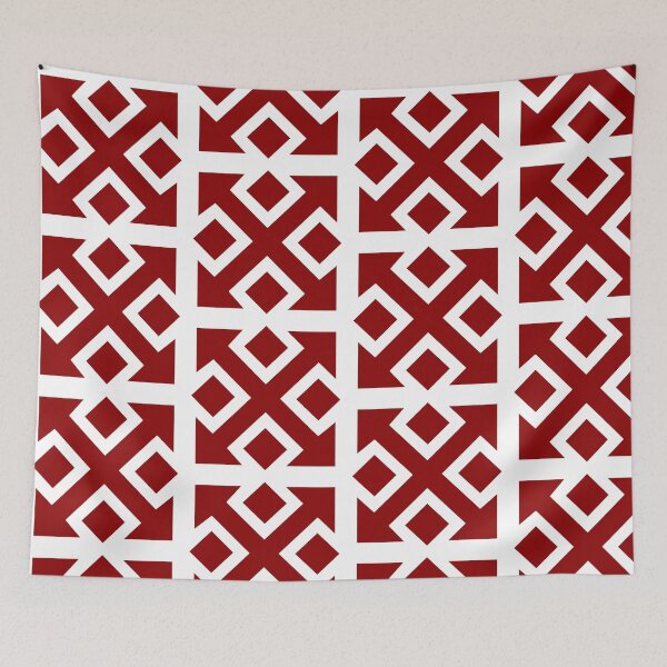 Item preview, Four Square Arrows Red on White designed and sold by Greenwood2112.