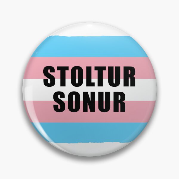 Item preview, Trans fáni- Stoltur sonur designed and sold by Transvinir.