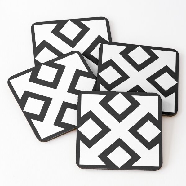 Item preview, Four Square Arrows White on Black designed and sold by Greenwood2112.