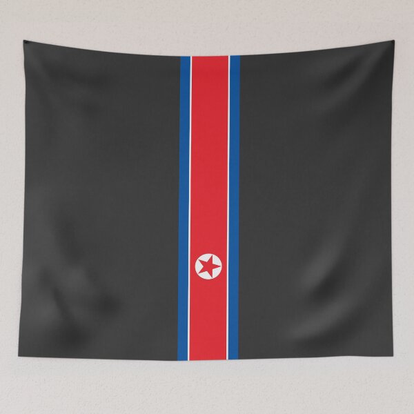 Item preview, North Korea Stripe Flag designed and sold by Candie-Shop.
