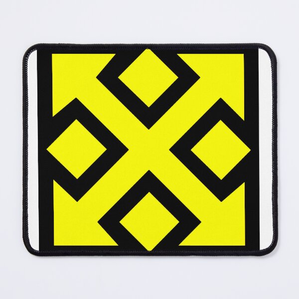 Item preview, Four Square Arrows Yellow on Black designed and sold by Greenwood2112.