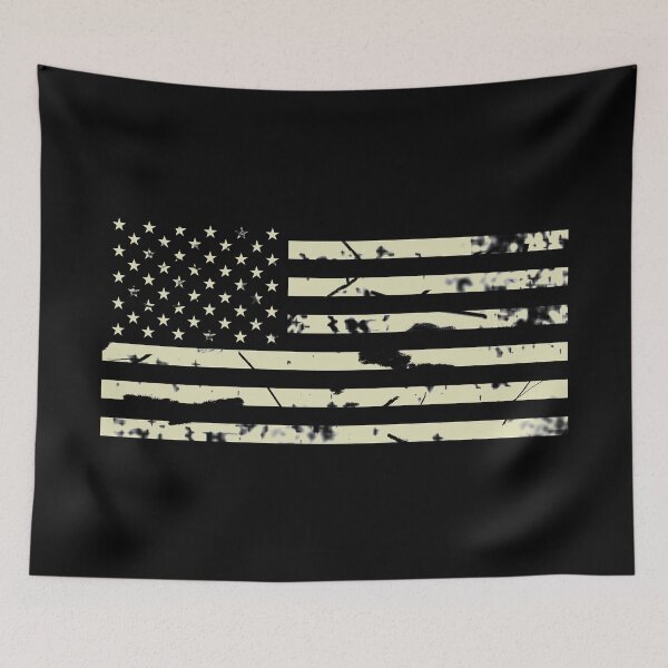 Item preview, Black Distressed U.S. Flag designed and sold by Jared Davies.