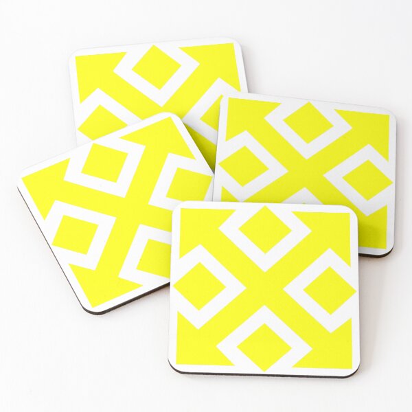 Item preview, Four Square Arrows Yellow on White designed and sold by Greenwood2112.