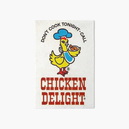 Aperçu de l'œuvre Ne cuisinez pas ce soir - Appelez le panneau rétro Chicken Delight créée et vendue par PIXEL POP DESIGNS - Beyond the Norm!.