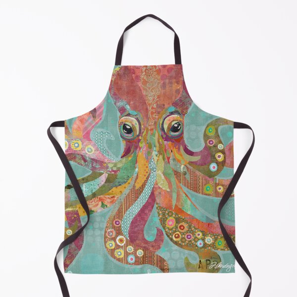 Item preview, Happy and Bright Mixed Media Octopus in the Ocean designed and sold by traciwithani.