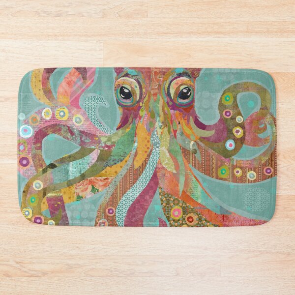 Item preview, Happy and Bright Mixed Media Octopus in the Ocean  designed and sold by traciwithani.