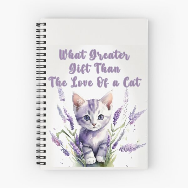 Item preview, watercolor lavender adorable kitty quotes designed and sold by La Loca.