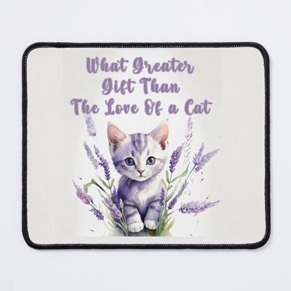 Item preview, watercolor lavender adorable kitty quotes designed and sold by La Loca.