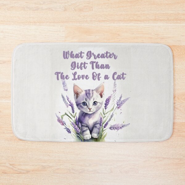 Item preview, watercolor lavender adorable kitty quotes designed and sold by La Loca.