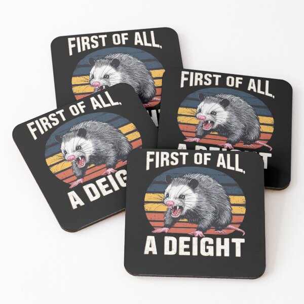 Item preview, First Of All I'm A Delight  Angry Opossum Possum designed and sold by ArtFromBeyond.