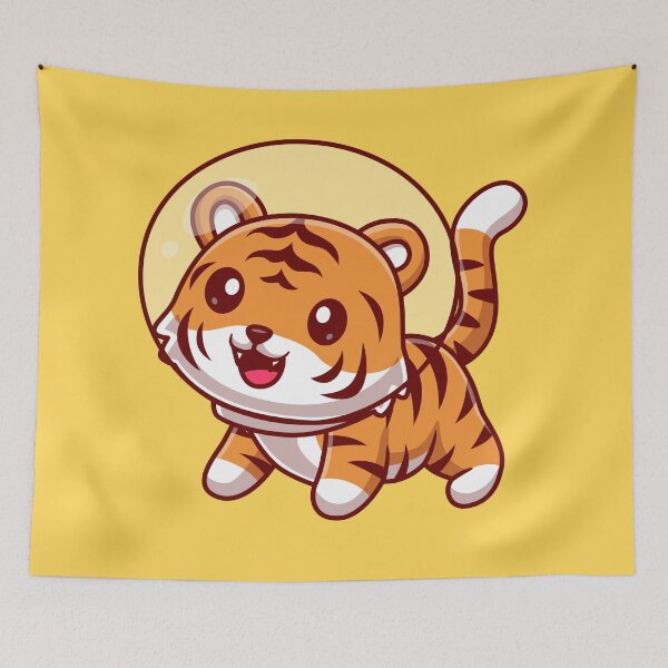 Item preview, Cute Tiger Astronaut Cartoon Vector Icon - Adorable Animal Science Illustration designed and sold by hjian8219.