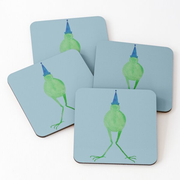 Item preview, Green Owl with Blue Party Hat  designed and sold by KakiDimock.