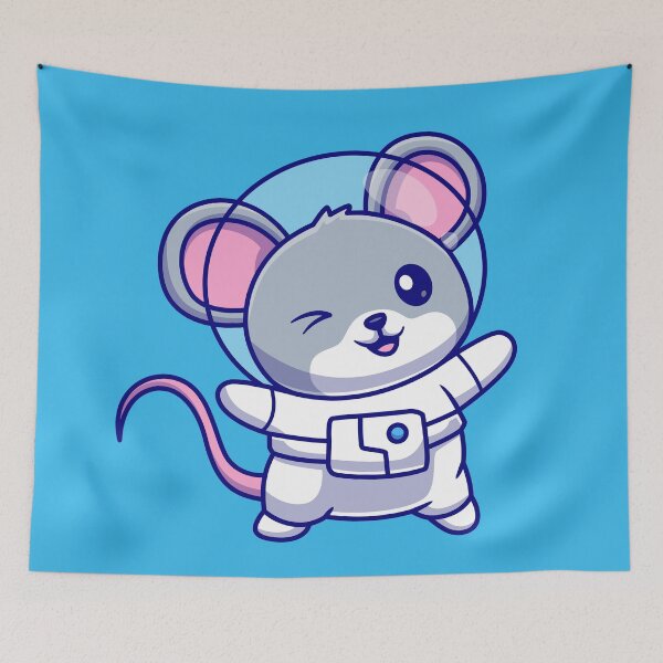 Item preview, Cute Mouse Astronaut Cartoon Vector Icon designed and sold by hjian8219.