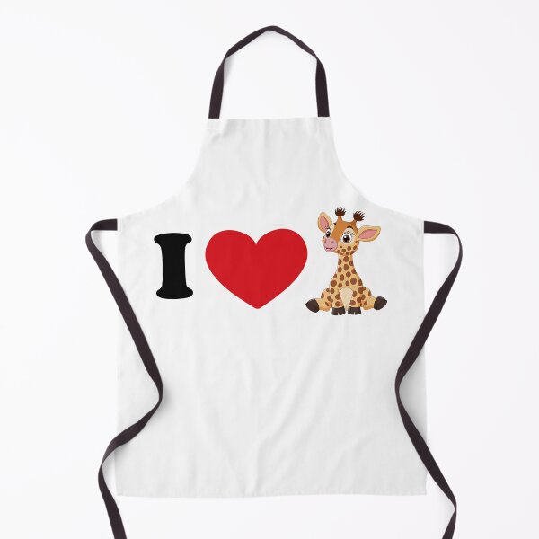 Item preview, I love giraffe - with a cute giraffe art designed and sold by EmeraldeaArt.