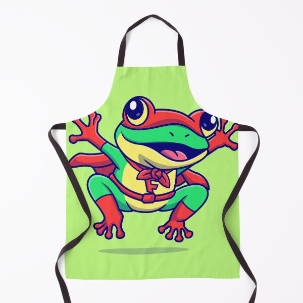 Item preview, Cute Frog Super Hero Cartoon Vector Icon designed and sold by hjian8219.
