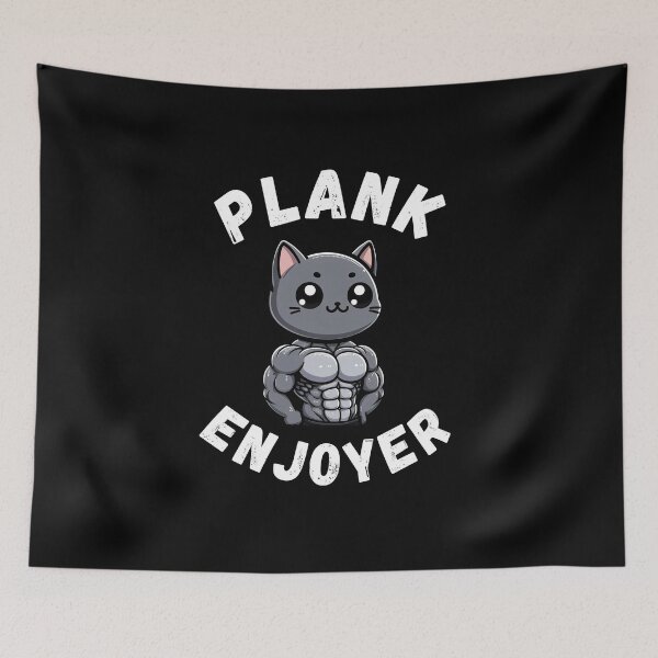 Item preview, Plank Enjoyer Planking Cute Cat Abs Training designed and sold by DivineMovement.