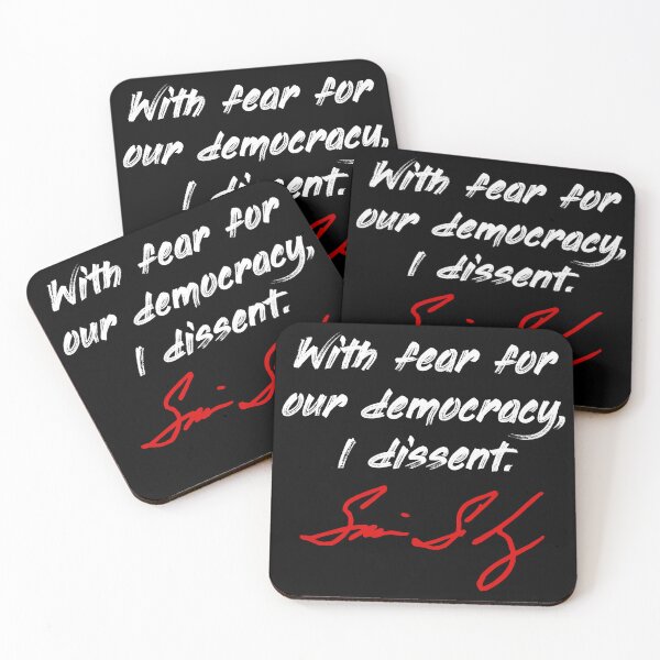 Item preview, With fear for our democracy, I dissent. - Justice Sotomayor (white red) designed and sold by Thelittlelord.