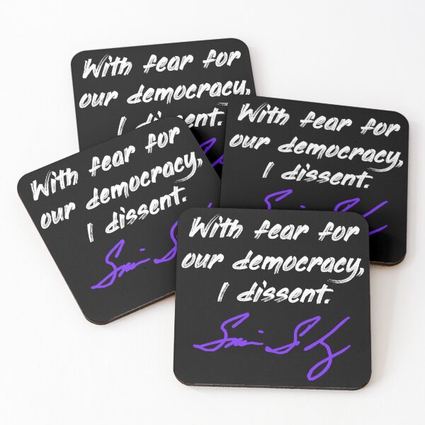 Item preview, With fear for our democracy, I dissent. - Justice Sotomayor (white purple) designed and sold by Thelittlelord.