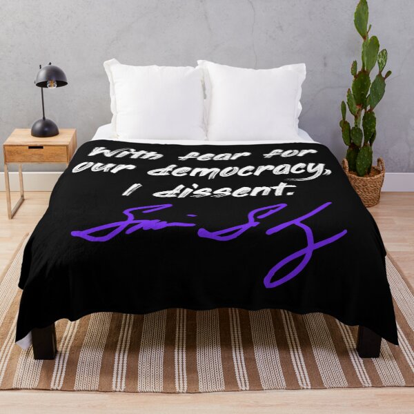 Item preview, With fear for our democracy, I dissent. - Justice Sotomayor (white purple) designed and sold by Thelittlelord.