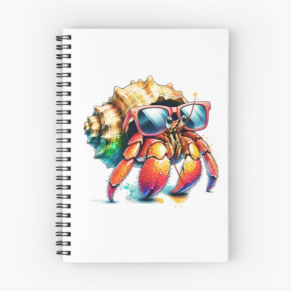 Item preview, Watercolor Hermit Crab Wearing Sunglasses designed and sold by TheAnimalZ00.