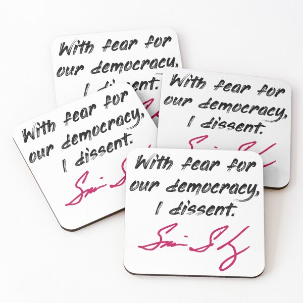 Item preview, With fear for our democracy, I dissent. - Justice Sotomayor (black hot pink) designed and sold by Thelittlelord.
