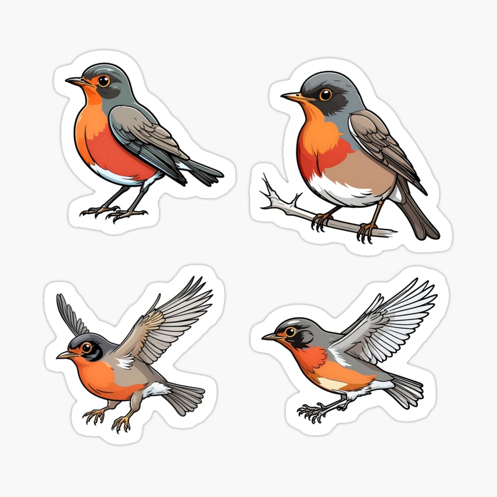 American Robin Birds Poster