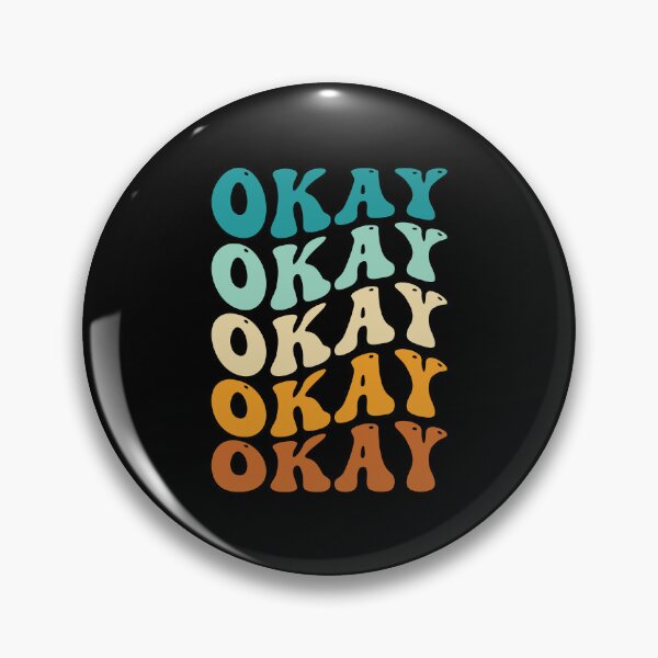 Item preview, Retro Wavy Okay Deadpan Funny designed and sold by kamrankhan.