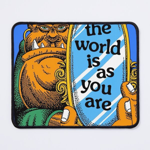 Item preview, The World Within Whimsical Hand Mirror Illustration designed and sold by JakeForemans.